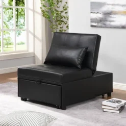 Folding Ottoman Sofa Bed BLACK -Bold Design Store GUEST 00416f5f bdf1 44ea 9b7e 879fae0df306