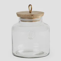 Madin Glass Jar With Wooden Lid - Elegant Storage Container For Kitchen & Home-700ml -Bold Design Store GUEST 01076359 273e 4b10 a27c deb8db5a2078