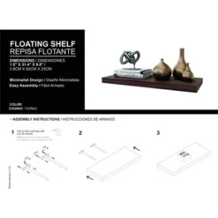 Iva Floating Shelf In Melamine X2, Cognac -Bold Design Store GUEST 05202db5 ce86 4c19 9474 0b95343dbfbf