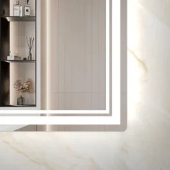 60x40 Inch Oversized LED Bathroom Mirror Wall Mounted Mirror With 3 Color Modes Aluminum Frame Large Wall Mirror For Bathroom -Bold Design Store GUEST 05966911 b8a9 4882 9d70 fcba9ab82275