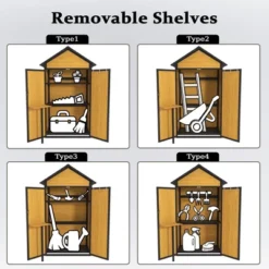 Outdoor Storage Cabinet Storage Shed With Waterproof Roof Lockable Doors Removable Shelves Foldable Table Hooks 69 Inches Garden Tool Shed -Bold Design Store GUEST 06032134 44f4 442d a757 25a899069751