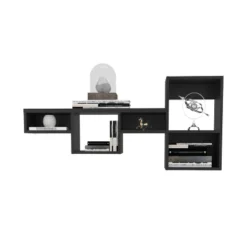 Wallshe 47" Wide 7-Tier Wall Shelf, Cube Shelf Modular Shelf For Living Room, Home Office, Bedroom Black -Bold Design Store GUEST 0786e569 bdc3 4b3f b1e9 1d48321b5e44