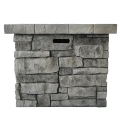 30" Outdoor Square MgO Propane Fire Pit - 40,000 BTU, Grey -Bold Design Store GUEST 0b6c0143 987d 48bd a638 4b07d6c6318a