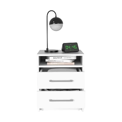 Greter 24" Two-Drawer Night Stand With Open Shelf 7 Greter 24" Two-Drawer Night Stand With Open Shelf - Image 7