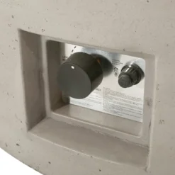 Outdoor 50,000 BTU Round MgO Concrete Propane Fire Pit, Light Grey (Tank Cover Not Included) -Bold Design Store GUEST 0d58099d 86cc 4cbb 8181 848d16583273