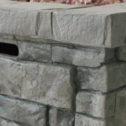 30" Outdoor Square MgO Propane Fire Pit - 40,000 BTU, Grey -Bold Design Store GUEST 0e5580fa dbd8 465d 9aef 71e32eaa5729