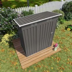 5X3 FT Outdoor Storage Shed, Tool Shed With Pitched Roof And Lockable Door Compact Metal Tool Shed For Garden, Backyard, Patio,Bike Storage, Gray -Bold Design Store GUEST 0e5a2e39 04c1 4243 95af 6a2510408c3e