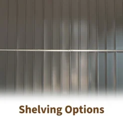 Backyard Storage Shed 11'x 9' With Galvanized Steel Frame & Windows, Outdoor Garden Shed,Utility Tool Storage Room With Lockable Door For Patio(Brown) -Bold Design Store GUEST 1141ece5 a6d0 450b 8409 15f28cb64574 1