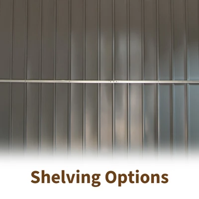 Backyard Storage Shed 11' X 12.5' With Galvanized Steel Frame & Windows, Outdoor Garden Shed Metal Storage Room With Lockable Door For Patio(Brown) 5 Backyard Storage Shed 11' X 12.5' With Galvanized Steel Frame & Windows, Outdoor Garden Shed Metal Storage Room With Lockable Door For Patio(Brown) - Image 5