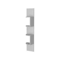 Rosebud Corner Floating Shelf: Modern Full-Wall 4-Shelf Unit