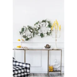 D11.8x15.4in Two-Tiered Round Wooden Tray, White -Bold Design Store GUEST 13afa726 806d 4a70 bd72 e09dc4f015eb