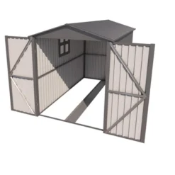 Motorcycle Outdoor Steel Storage Shed With Window ,tracks And Fixtures,Grey -Bold Design Store GUEST 142cce2e c0a2 4abe 968c 62c1c905f0df
