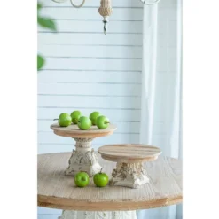 D9.5in X 5.5in Cake Stand, Wood Cake Plate With Magnesium Base -Bold Design Store GUEST 16a62aee 8d74 406b 8bbb 102511df5c7e