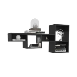 Wallshe 47" Wide 7-Tier Wall Shelf, Cube Shelf Modular Shelf For Living Room, Home Office, Bedroom Black -Bold Design Store GUEST 19016972 fc7a 477b a54f 3f626451e2f2