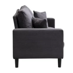 74" High Resilience Three Seater Sofa, Wooden Frame 3 Seat Sofa, Comfy,Modern Polyester Sofa,Living Room Bedroom Apartment,Dark Gray -Bold Design Store GUEST 1bfb36e5 68d3 48f5 b36b 448bc7502c08
