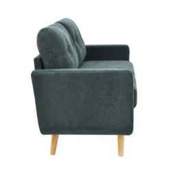 67.7" Wide Mid-Century Modern Polyester Tufted Loveseat Sofa With Wooden Legs -Bold Design Store GUEST 1cccb596 f748 4ebe 937d a554bd99beae