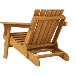 Outdoor Wooden Folding Adirondack Chair With Retractable Ottoman, Pre-Assembled BackRest & SeatBoard, Wood Patio Chair For Garden Backyard Porch Pool -Bold Design Store GUEST 1e127f16 4e8c 41f9 a036 35fb835c01ab