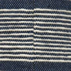 Diamond Handcrafted Fabric Cylindrical Pouf, White And Dark Blue -Bold Design Store GUEST 1efebcda ca2a 44f6 8cc6 b1a3abacb248