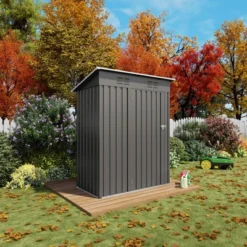 5X3 FT Outdoor Storage Shed, Tool Shed With Pitched Roof And Lockable Door Compact Metal Tool Shed For Garden, Backyard, Patio,Bike Storage, Gray -Bold Design Store GUEST 221b66ed de2a 4a52 a1ce 1eac7c65d779