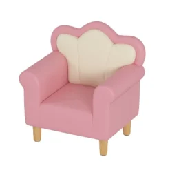 Polyester Kids Sofa, Princess Armchair For Children, Petal Shape Toddler Sofa Chair For Playroom, Children's Bedroom, Pink+White -Bold Design Store GUEST 2381032b 0fc3 44e7 b503 094992f16458