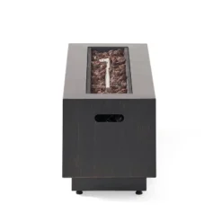 40" Outdoor 50,000 BTU Rectangular Iron Propane Fire Pit, Dark Grey (Tank Cover Not Included) -Bold Design Store GUEST 23d4fa8b 0fe3 4a14 8eef 4ee1f5b1fe13