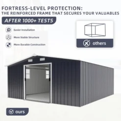 10*12ft 0.25mm Color Steel Plate, Surface Protective Film,Two Daylight Windows, Two Colors Can Be Freely Selected Storage Sheds -Bold Design Store GUEST 24650e74 dcb7 480e bbf5 cd0e470bced8