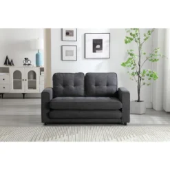 3 Fold Sofa,Convertible Futon Couch Sleeper Sofabed,Space Saving Loveseat,Polyesterll Out Couch Bed For Living Room