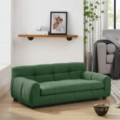 Soft And Comfortable Pet Sofa With Backrest And Armrests, Suitable For Modern Rectangular Pet Sofas For Small And Medium-sized Dogs-Green -Bold Design Store GUEST 248b97ae 06d7 4930 abae ef1ef3b60b49