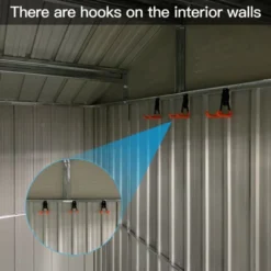 Metal Garden Sheds 12ftx10ft Outdoor Storage Sheds White+yellow With Window -Bold Design Store GUEST 24ee9103 bb88 4ac1 ad60 a60c0b0b8e1a