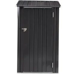 Outdoor Storage Shed, 3 X 3 FT Metal Steel Garden Shed With Single Lockable Door, Small Shed Outdoor Steel Utility Tool Shed For Backyard Garden Lawn