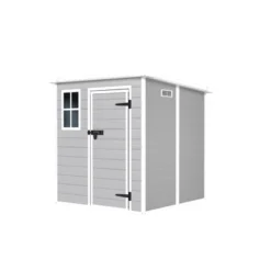 6x6 FT Outdoor Resin Storage Shed , Waterproof,with Floor & Window & Lockable Doors And Vents, Tool Shed For Bike,Garden,All Weather Use, Light Grey -Bold Design Store GUEST 282603fb 54c6 428b a029 8b965eb43e0e