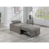 Convertible Wide-Welt Polyester Sofa Sleeper Sofa Chair W/ Polyesterll-Out Bed Smoke