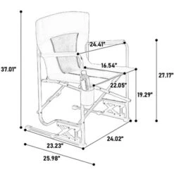 Outdoor Freestyle Rocker Camping Chair Portable Folding Rocking Chair With Solid, Durable Armrests, Drink Holder & Comfortable Backrest -Red -Bold Design Store GUEST 2cf1bd02 0f5b 4d43 83d9 7a5d29cd720f 1