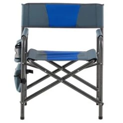 1-piece Padded Folding Outdoor Chair With Storage Pockets,Lightweight Oversized Directors Chair For Outdoor Camping, Picnics And Fishing,Blue/Grey -Bold Design Store GUEST 2da36b9a 0598 4548 98e7 ff5552039118