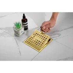 6 Inch Square Shower Floor Drain Square Shower Floor Drain With Flange,Pattern Grate Removable,Food-Grade SUS 304 Stainless Steel -Bold Design Store GUEST 2ef3cead 3510 4733 9f37 3f77b1f1e8d7