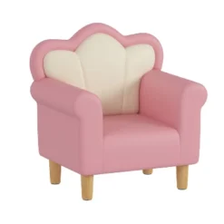 Polyester Kids Sofa, Princess Armchair For Children, Petal Shape Toddler Sofa Chair For Playroom, Children's Bedroom, Pink+White -Bold Design Store GUEST 2f56b480 c2b5 4611 8e3d 48fea6655f81