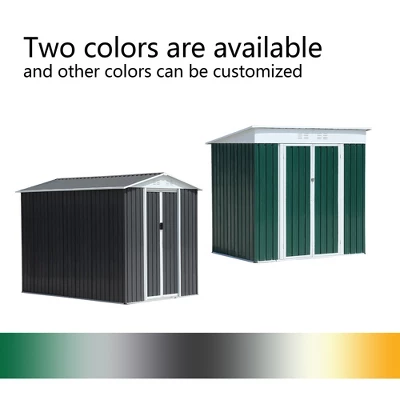5X3 Feet Dark Grey Outdoor Storage Shed With Aluminum Alloy Frame (old SKU W2794P195736) 2 5X3 Feet Dark Grey Outdoor Storage Shed With Aluminum Alloy Frame (old SKU W2794P195736) - Image 2