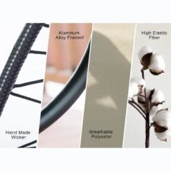 Egg Chair With Stand Indoor Outdoor Swing Chair Patio Wicker Hanging Egg Chair Hanging Basket Chair Hammock Chair With Stand For Bedroom Room Balcony -Bold Design Store GUEST 30ff8356 caa6 4273 917b f4e55c3fd221