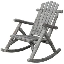Wooden Porch Rocker Chair,Durable Wooden Porch Rocker Chair,Fir Log Rocking Chair,Patio Rockers For Outside,Garde.Light Gray Color -Bold Design Store GUEST 310d7561 4c9b 4c04 84aa ee2cfc58be0e