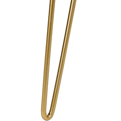 Ottoman, Pouf, Footrest, Foot Stool, 14in Round, Blue Fabric, Gold Metal Legs, Contemporary, Modern 7 Ottoman, Pouf, Footrest, Foot Stool, 14in Round, Blue Fabric, Gold Metal Legs, Contemporary, Modern - Image 7