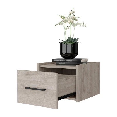 Elfrida Wall-Mounted Nightstand, Sleek Single-Drawer Design With Spacious Top Shelf 2 Elfrida Wall-Mounted Nightstand, Sleek Single-Drawer Design With Spacious Top Shelf - Image 2