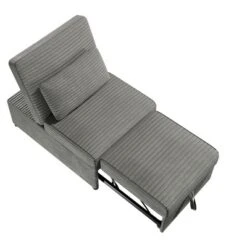 Convertible Wide-Welt Polyester Sofa Sleeper Sofa Chair W/ Polyesterll-Out Bed Smoke -Bold Design Store GUEST 35a13c3e b010 418c adab d01fe349be7b