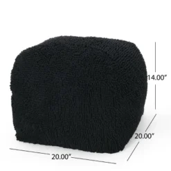 Spongy Microfiber Square Pouf, Dark Charcoal 9 Spongy Microfiber Square Pouf, Dark Charcoal -Bold Design Store GUEST 37f52c6f 4229 4087 bfd7 fc40abfdd27f