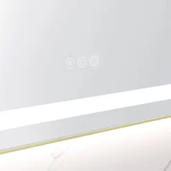 36 X 28 Inch LED Bathroom Mirror With Front And Backlight,Wall Mounted Vanity Mirror With Aluminum Frame,Anti-Fog, Memory, 3 Colors, Stepless Dimmable 8 36 X 28 Inch LED Bathroom Mirror With Front And Backlight,Wall Mounted Vanity Mirror With Aluminum Frame,Anti-Fog, Memory, 3 Colors, Stepless Dimmable -Bold Design Store GUEST 38dbda4e bf72 41bb b1f6 f171c63d447d 1