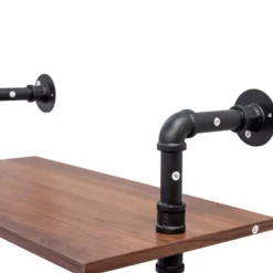 Industrial Pipe Shelf 3 Tier And 2 Tier Wall Mounted Shelves 36in Wood Display Shelves, And 3 Additional Hooks,Farmhouse Kitchen Bar Shelf -Bold Design Store GUEST 39163eae 8be5 4878 b6a7 82ac23d15d67