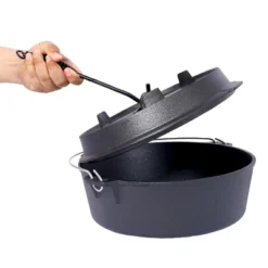 Pre-Seasoned Cast Iron Dutch Oven With Skillet Lid, Outdoor Camping Deep Pot For Camping Cooking BBQ , With Iron Pot Rack, 6 Quart -Bold Design Store GUEST 39bf3ce4 1168 4194 8570 2a8d3bbd8073 1
