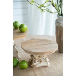 D9.5in X 5.5in Cake Stand, Wood Cake Plate With Magnesium Base -Bold Design Store GUEST 39c4510f da09 4080 b9b0 48d3b85503e9