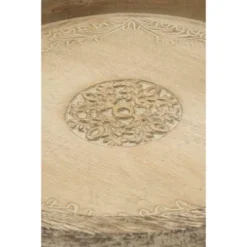 Round Mango Wood Serving Tray - 18in Rustic Brown Design For Stylish Entertaining -Bold Design Store GUEST 3a2b7abe b027 46bf 96fc cafa7eb3ea1c