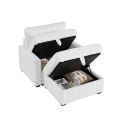 Living Room Sofa And Seat With Storage Box ,for Bedroom, Office, Large-White 9 Living Room Sofa And Seat With Storage Box ,for Bedroom, Office, Large-White -Bold Design Store GUEST 3aca4957 ed34 46a2 bb78 4ebac652969b