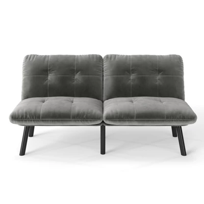 Gray Convertible Folding Modern Sofa Bed 5 Gray Convertible Folding Modern Sofa Bed - Image 5